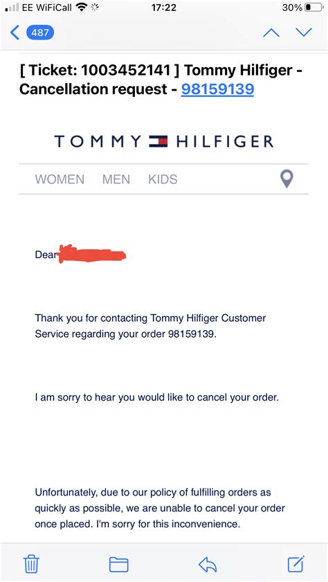 tommy hilfiger uk contact number.